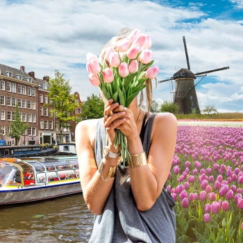 Holandsko - tulipány a Amsterdam