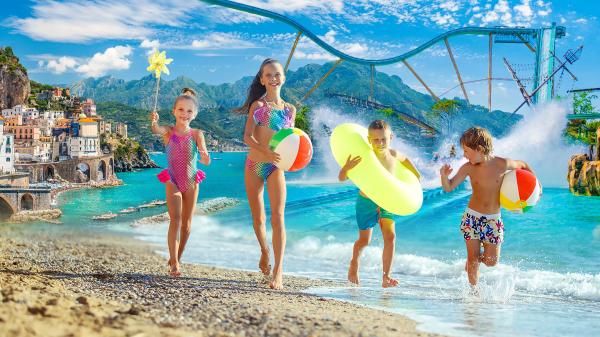Itálie – koupání v moři a zábavní park Gardaland