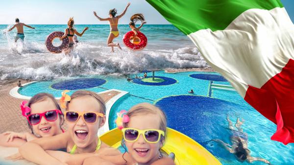 Lignano Sabbiadoro – moře a bazén s tobogány
